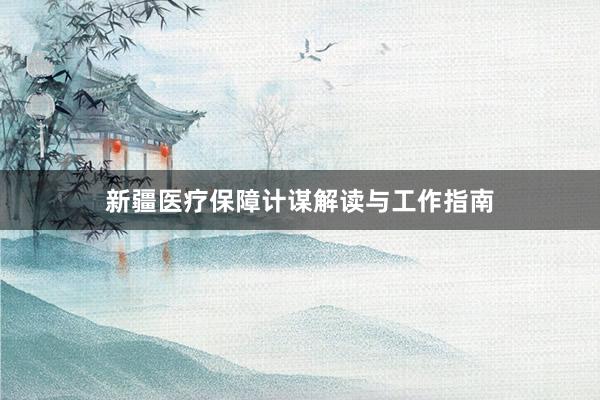 新疆医疗保障计谋解读与工作指南